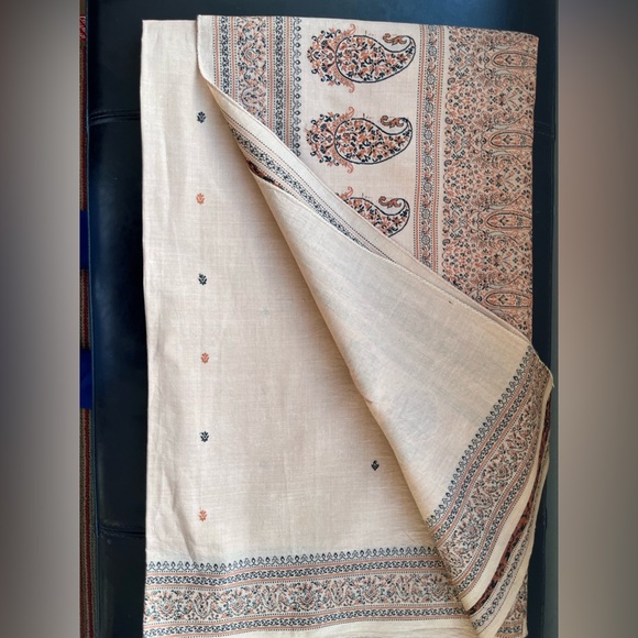Fabindia style handwoven 100% cotton stunning earth 🌍 tone saree camel 🐪 color - Picture 13 of 16